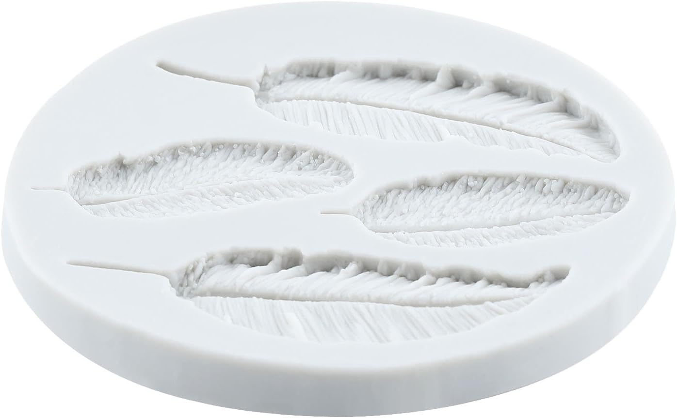 Feather Polymer Clay Mold 3D Feather Silicone Molds for DIY Craft Epoxy Resin Casting Polymer Clay Tools Crafts Air Dry Jewelry Making