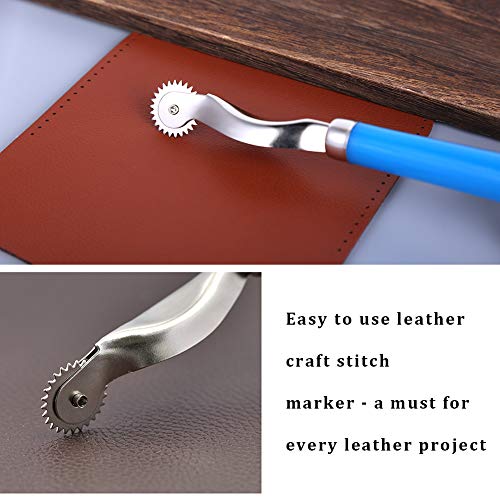 Image of Lunarm Tracing Wheel Sewing Tool 2pcs Steel Needle Point Tracing Wheel | Random Color, Professional Sharp Stitch Marking Spacer for Arts, Leather Crafts Quilting, Transferring Patterns,Dressmaking
