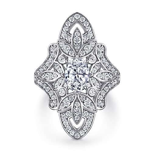 Bague fiançailles femme argent AMDXD, le bijou idéal pour une demande unique