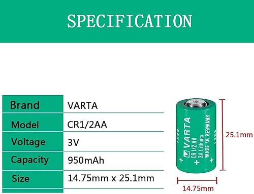 Miniatura 2 de (50 unidades) 3V 950mAh CR12AA batería de litio CR14250 para batería VARTA CR12AA Series