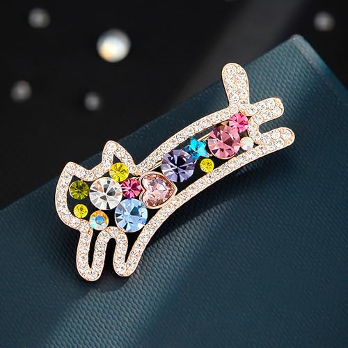 Image of Colorful Crystal Dog Brooch for Women Cute Rhinestone Pin for Women Silver Plated Fashion Cute Colorful Crystal Animal Dog Brooch Lapel Pin