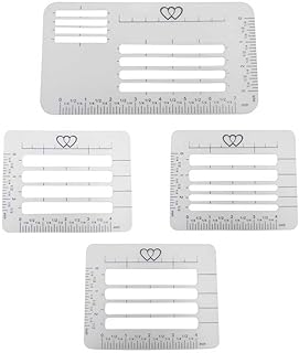 4 Pcs Envelope Addressing Guide Stencil Plastic Straight Line Template Ruler for Thank You Cards, Invitations, Greeting Cards, Scrapbooking, Journal (4 Styles)