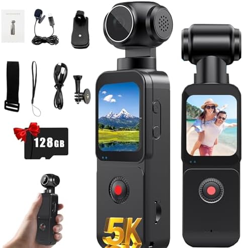 Générique Caméra de Poche 5K pour vlog, avec écran Tactile Rotati...