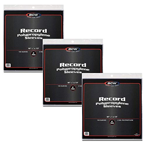 BCW 33 RPM Record Sleeves - 300 ct