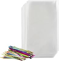 Vista 9 de Prestee Bolsas de celofán transparente autosellantes – Paquete de 200 bolsas de plástico transparente para embalaje, golosinas, regalos y bolsas