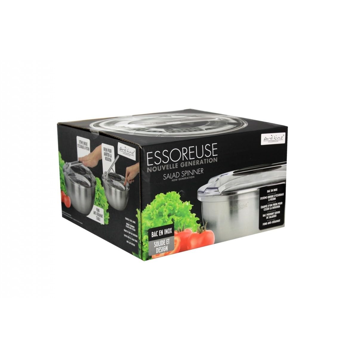 Essoreuse à salade à piston avec saladier