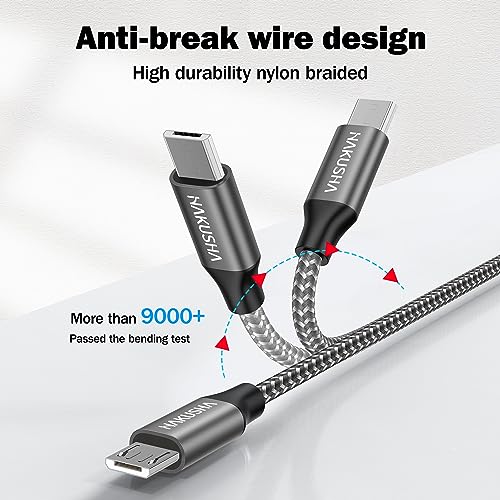 Cavo Micro USB,[2 Pezzi:1m+1m] Cavo USB Micro USB