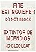 Brady 90520 14" Height, 10" Width, B-324 Polyester, Red On Green Color Glow-In-The-Dark Safety Sign, Legend "Fire Extinguisher Do Not Block/Extintor De Incendios No Bloquear"
