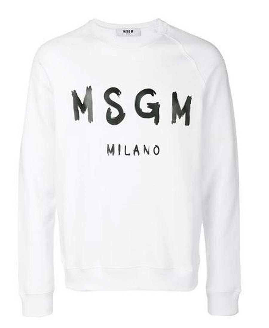 (エムエスジーエム) MSGM トレーナー ホワイト メンズ (40MM104 184298) 【並行輸入品】【XS-ホワイト】 (エムエスジーエム)