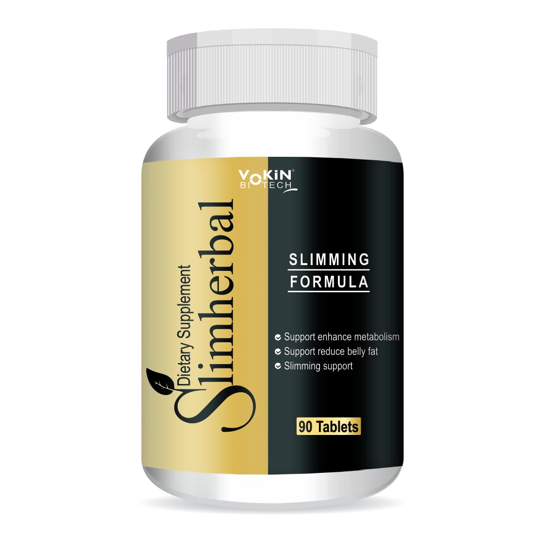 Vokin Biotech Slimherbal Tablets Support Reduce Belly Fat for Men & Women (90 Tablets)