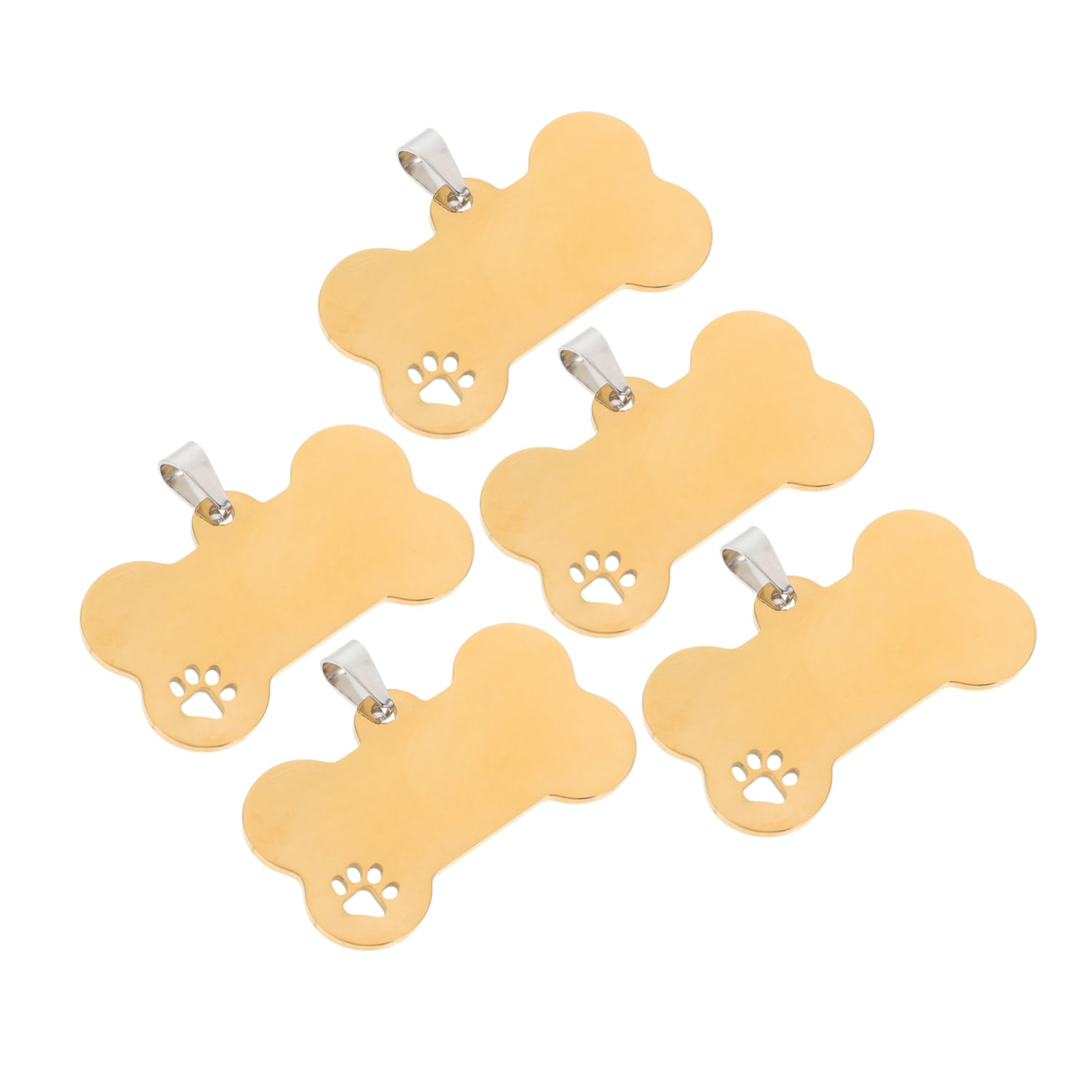 TOYANDONA 5 Set Medagliette Per Inossidabile Targhette Leggere E Incise Accessori Personalizzabili Per Collari E Portachiavi Per Incisione E 5 * 5