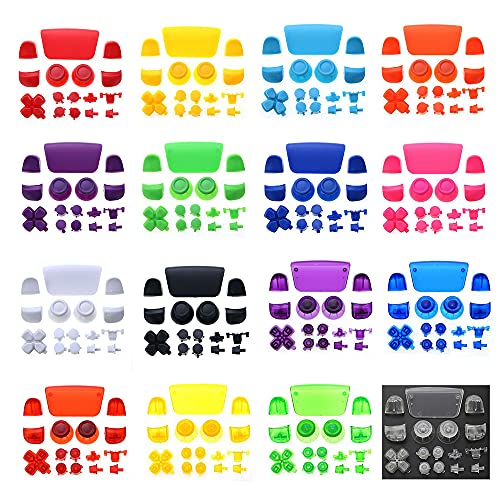 Image of Full Buttons Set for PS5 Joysticks Dpad R1 L1 R2 L2 Direction Key ABXY Buttons Trigger Button Cap Cover for Sony Playstion 5 PS5 BDM-010 Game Console (Clear Purple)