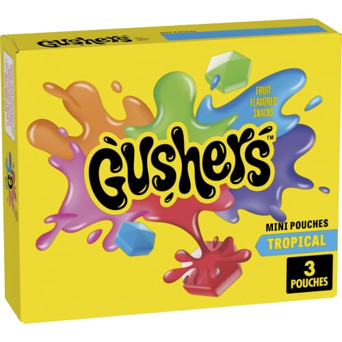 Gushers Tropical Fruit Flavored Snacks Mini Pouches 3 Ct 1.32 oz