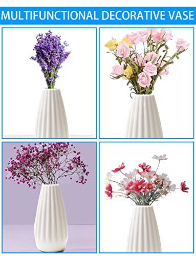 Gyunxi Ceramic Vase Modern Minimalist Home Decoration Nordic Style Geometric Decorative Small Flowers Vases For Living Room Mantel (White Rhombus) #TOP4