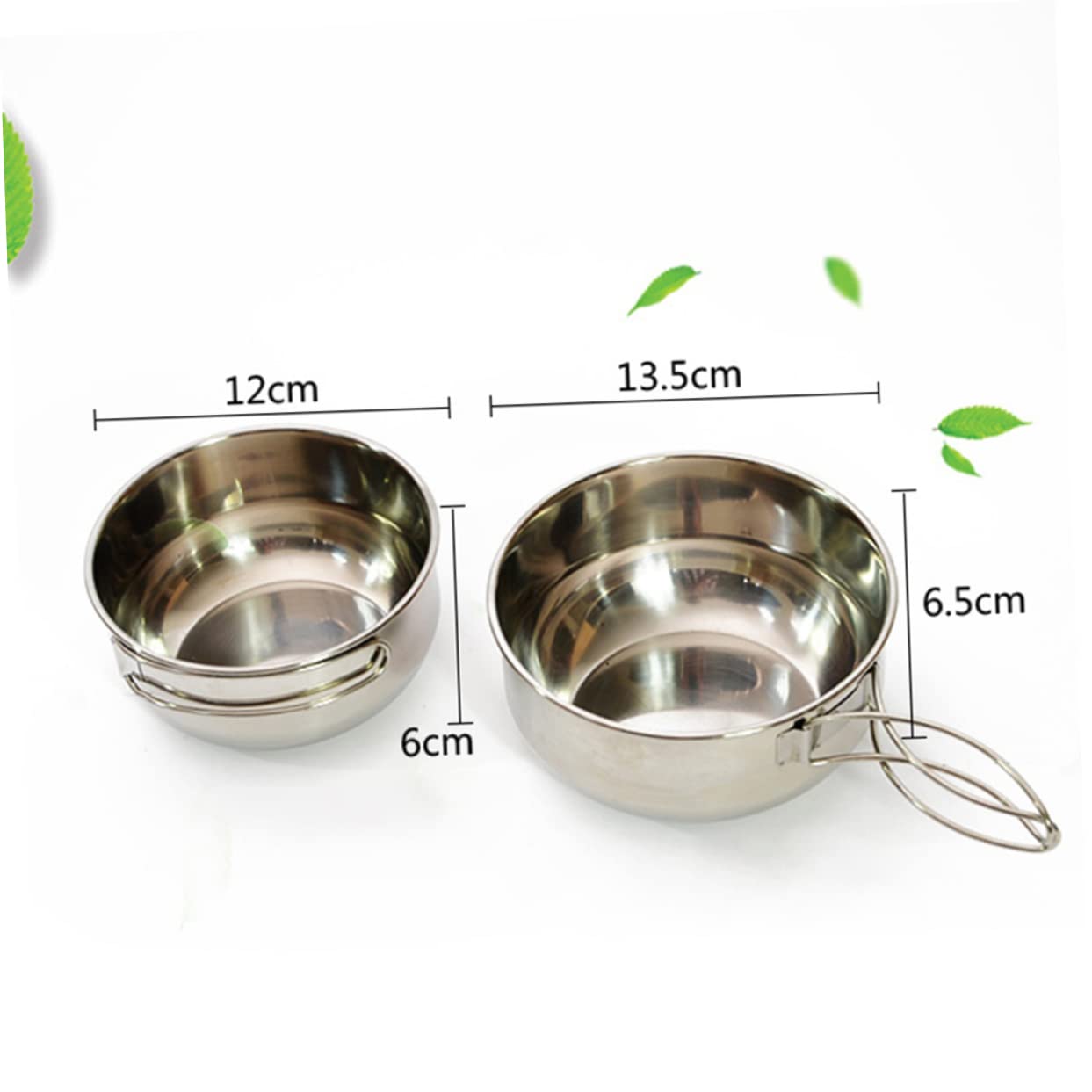 ifundom Travel Bowl Set Collapsible Stainless Steel Camping Bowl Utensils Compact Outdoor Storage
