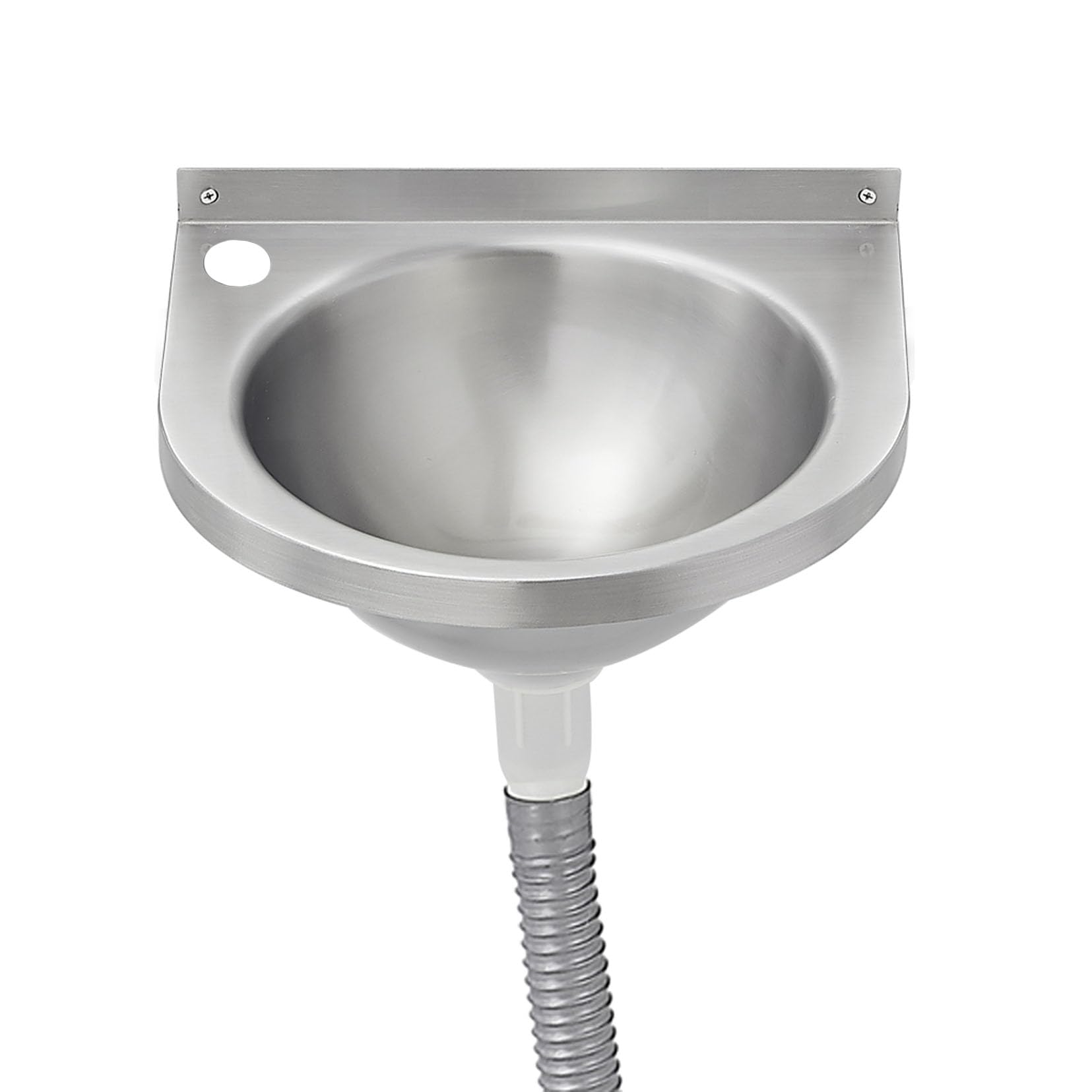 ZQFHSX 304 Stainless Steel Wall Mounted Sink Commercial Hand Wash Basin Single Bowl Utility for Kitchen Bar Garage Laundry Workshop RV & Boats (30x28x10cm)