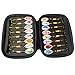 ESiiFuu Spinner Lures Metal Sequins Spinner Fishing Lures with Tackle Bag for Bass Trout Perch Pike Rotating Fishing Accessories Black 16PCS Metal Bait