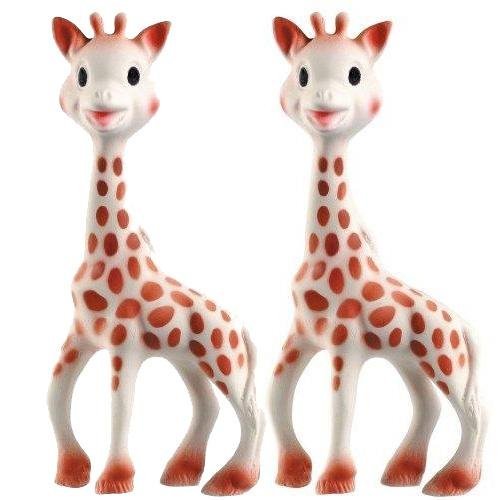 Vulli Sophie the Giraffe Teether Set de 2 fanions pour nouveau-né