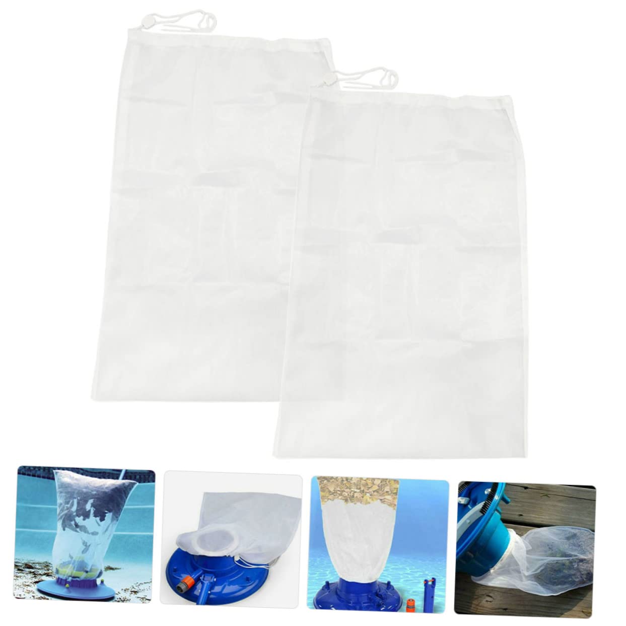 POPETPOP 3 Series Bolsa De Nailon para Filtro De Piscina Bolsa De Malla Fina para Kit De Bomba De Filtro De Piscina Accesorios para Piscina Bolsa De Filtro 2 Piezas x 3