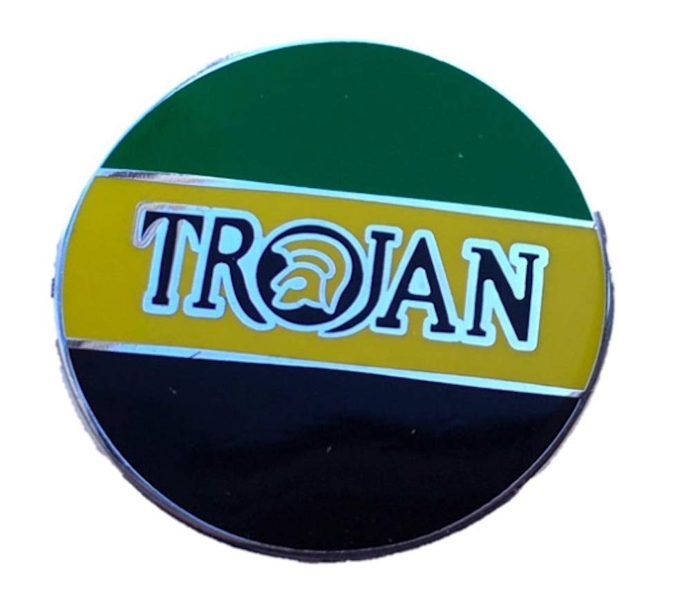 Pin Men's Yellow/Green/Black Trojan 3 Colour Jamaica Enamel Badge