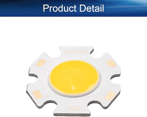 Miniatura 4 de Bettomshin 1 unids LED chip módulo 7 W aluminio cálido blanco 3000 K alta potencia 300ma para lámpara reflector 0.787x0.433 in