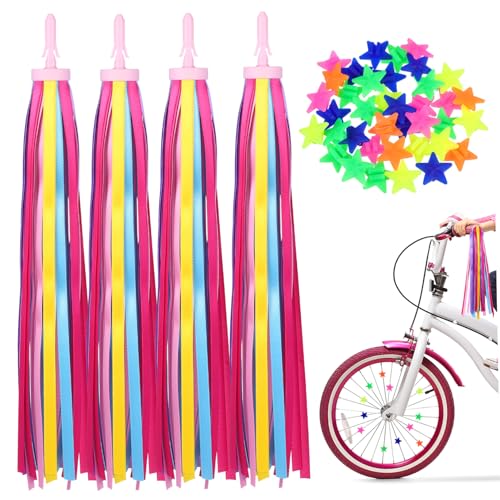 GOOHOCHY Vibrant Bike Beads 1 Set Streamers Bike Decorations for Boys and Girls Handlebar Tassels Bicycle Wheel Accessories