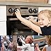 GRENFU Stove Knob Covers for Child Safety (5 + 1 Pack) Gas Stove Knob Covers with Strong Adhesive Double-Sided Tape Oven Knob Covers for Child Safety Prevent Kids & Pets from Turning on Stoves Black