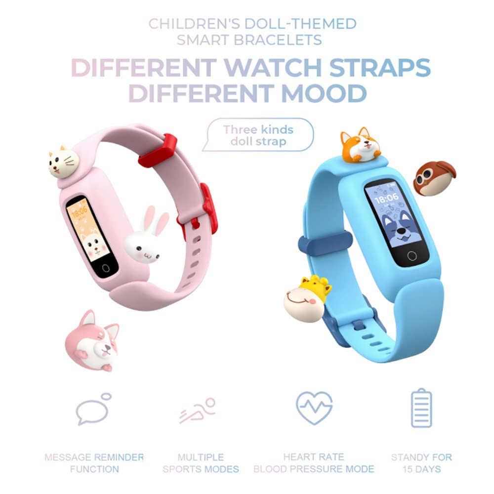 Reloj inteligente para niños y niñas, podómetro, reloj con despertador y notificación, reloj de fitness con medición de frecuencia cardíaca, monitor de sueño, pasos, consumo de calorías, kilometraje
