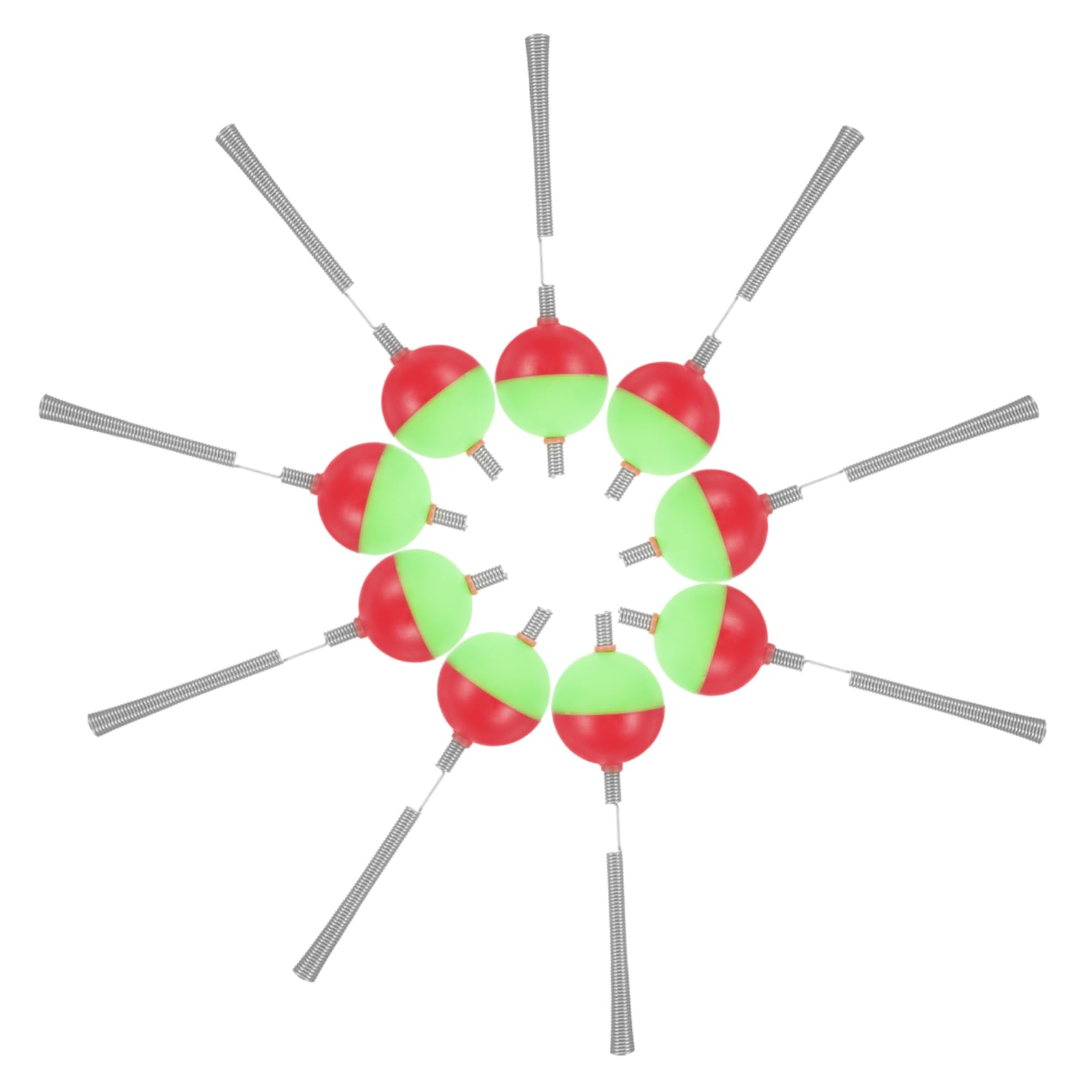 VANZACK 10pcs Fishing Alert Ball Tackle LED Small Bite Equipment Accessories Bells Rod Tips Supplies Rods Ice Fishing Alert Fishing Rod Tip Alert Ball for Fishing Abs