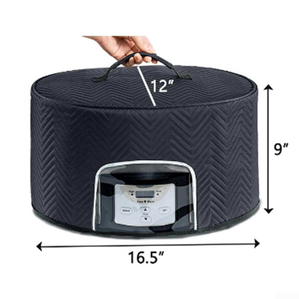 Housse de protection ovale pour mijoteuse, 6 à 8 litres, avec poche de rangement, couvercle de protection pour appareil électroménager