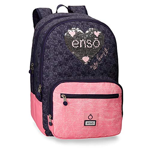 Enso Learn Mochila Doble Compartimento Adaptable a Carro Multicolor 32x44x17 cms Poliéster