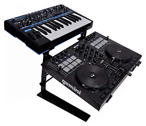 Rockville ROCK2D2 Adjustable Dual Shelf Dj Controller Midi Keyboard Laptop Stand thumb #6