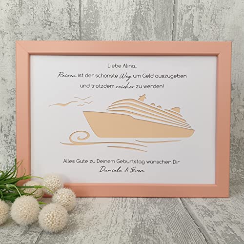 Geldgeschenk Kreuzfahrt Bilderrahmen: Malen Sie Ihre Traumreise!