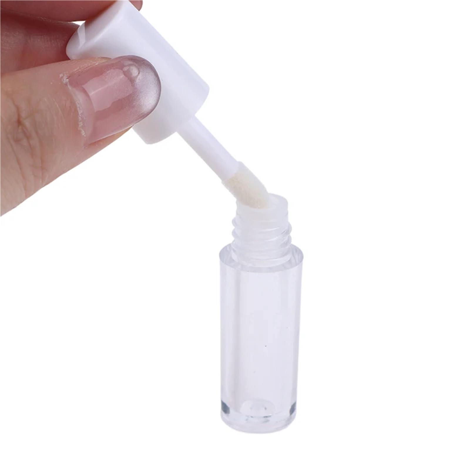 Lippenstift-Tube, 1,2 g, leer, Lipgloss-Tube, flüssiger Lippenstift-Behälter, 50 Stück (weiß)