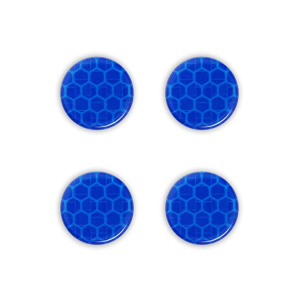 3D Diamond Refractive Stickers Circles, Blue, Set of 4