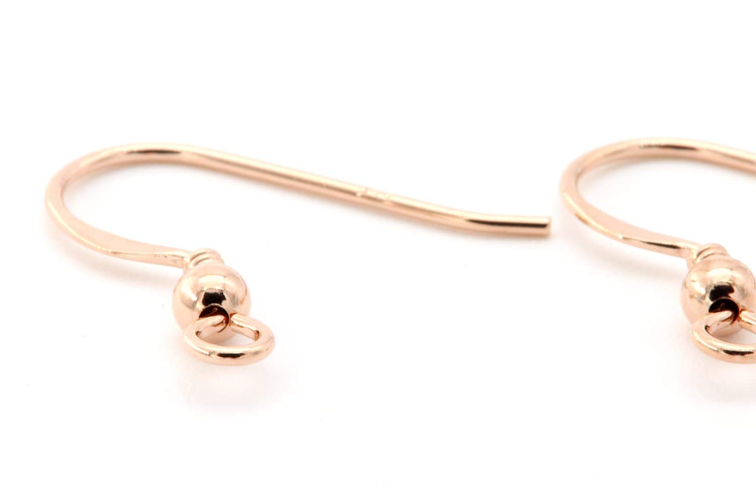NaturSchatulle Ohrringe Ohrhaken Rohlinge 18K Rosegold Sterling Silber 925 I 10 Paar DIY Ohrhänger Schmuck Selber Basteln Fischhaken Schmuckherstellung