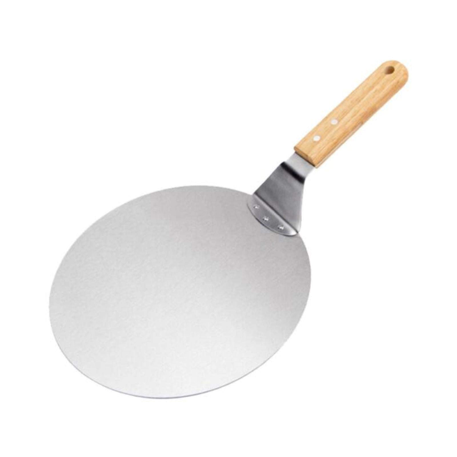 Łopata do pizzy, okrągłe narzędzie do pieczenia ze stali nierdzewnej z drewnianym uchwytem, szpatułka do pizzy zapobiegająca poparzeniom do akcesoriów kuchennych, idealna do pieczenia i serwowania