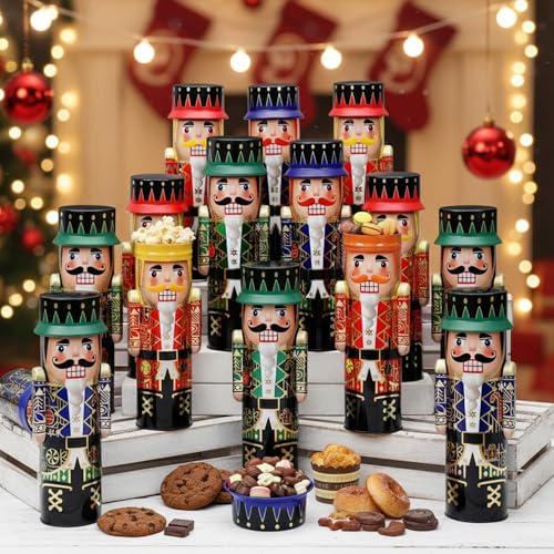 Roshtia 12 cestini regalo natalizi da 30,5 cm, con coperchio...