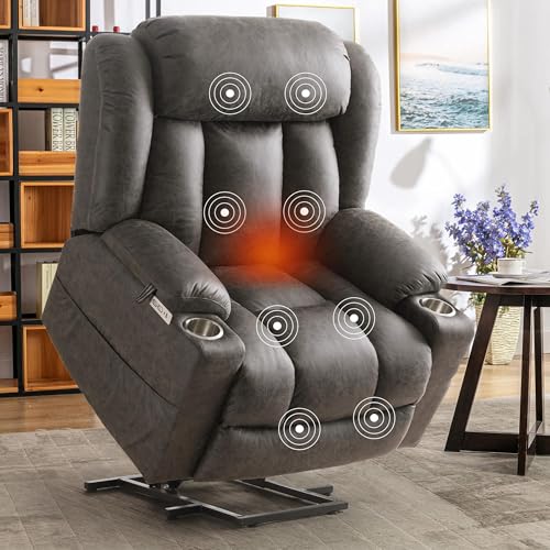 Sillón eléctrico reclinable para adultos cómodo gris miniatura 1
