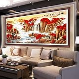 Diamond Painting Artesanía Artística Crystal Diamante Bordado Full Diamond Decoración De La Pared del Hogar Mosaico Kit 5D DIY Diamante Paisaje Paisaje,180X75Cm