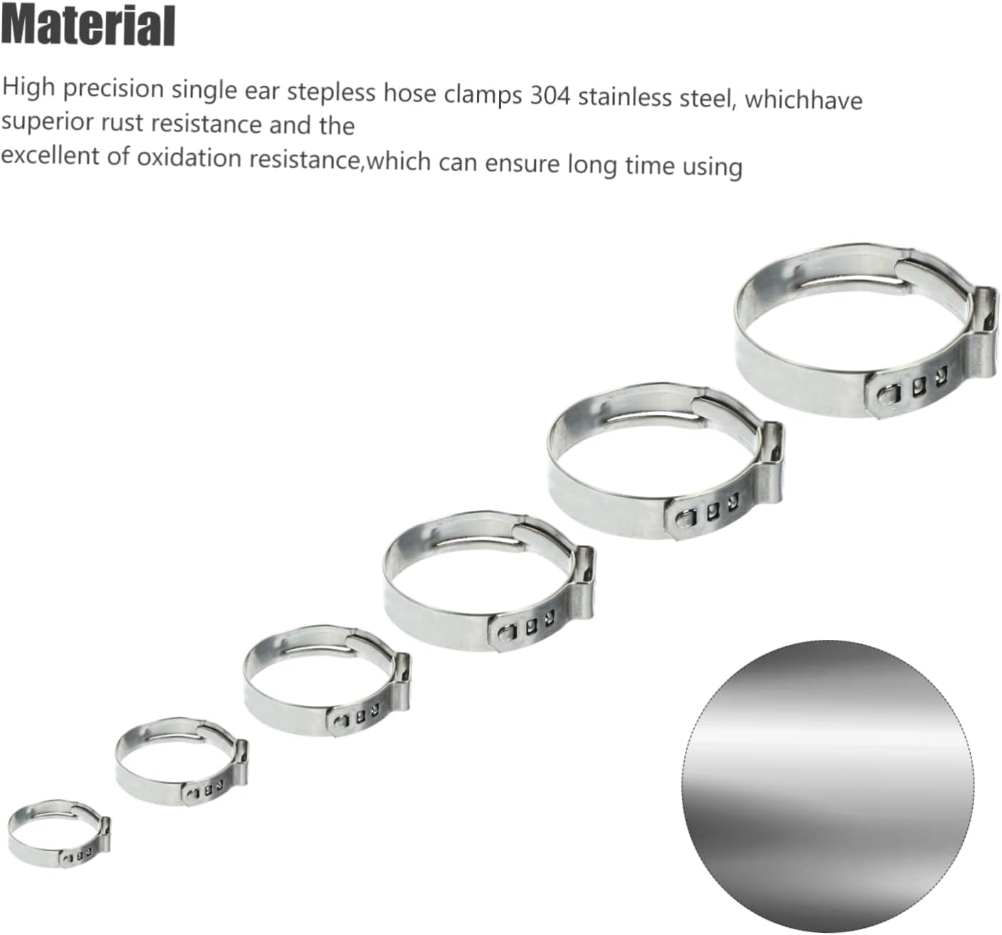 VILLCASE 115pcs Stainless Steel Hose Clamp Set with Pliers Single Ear Hose Clips for Automotive Fuel and Radiator Applications Corrosion Resistant Sturdy and Easy to Use