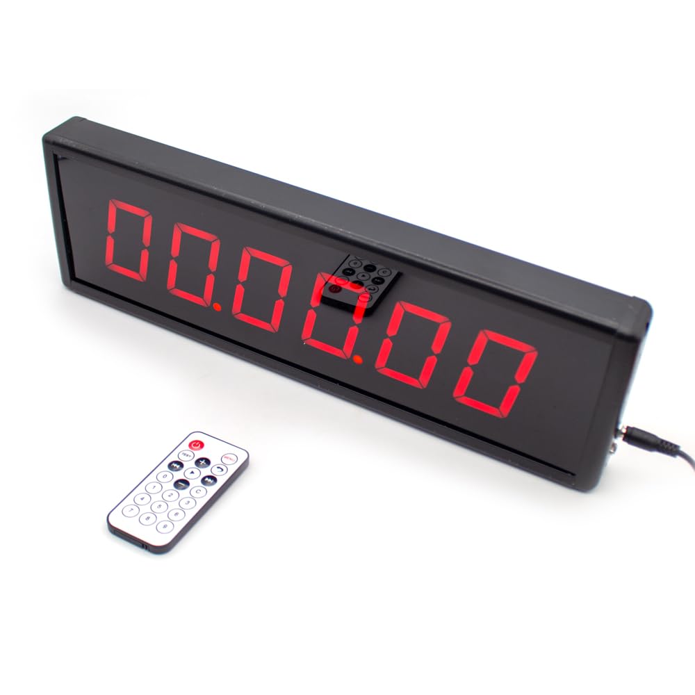 Toplionace Wettkampf Timer, Countdown Stoppuhr, 6-stellige LED Anzeige, Trainings Zeitmessgerät mit Fernbedienung