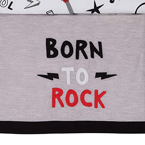Image of Lambs & Ivy Rock Star Musical Instruments 3-Piece Baby Crib Bedding Set - Gray