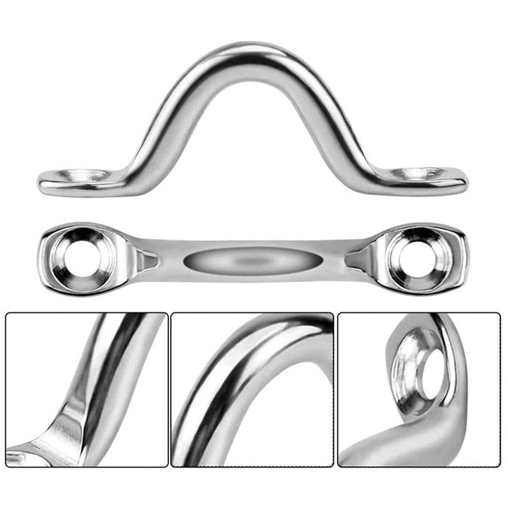 TsoLay 45 piastre con occhiello in acciaio inox, gancio da soffitto per kayak, kayak, canoa, kayak, sartiame