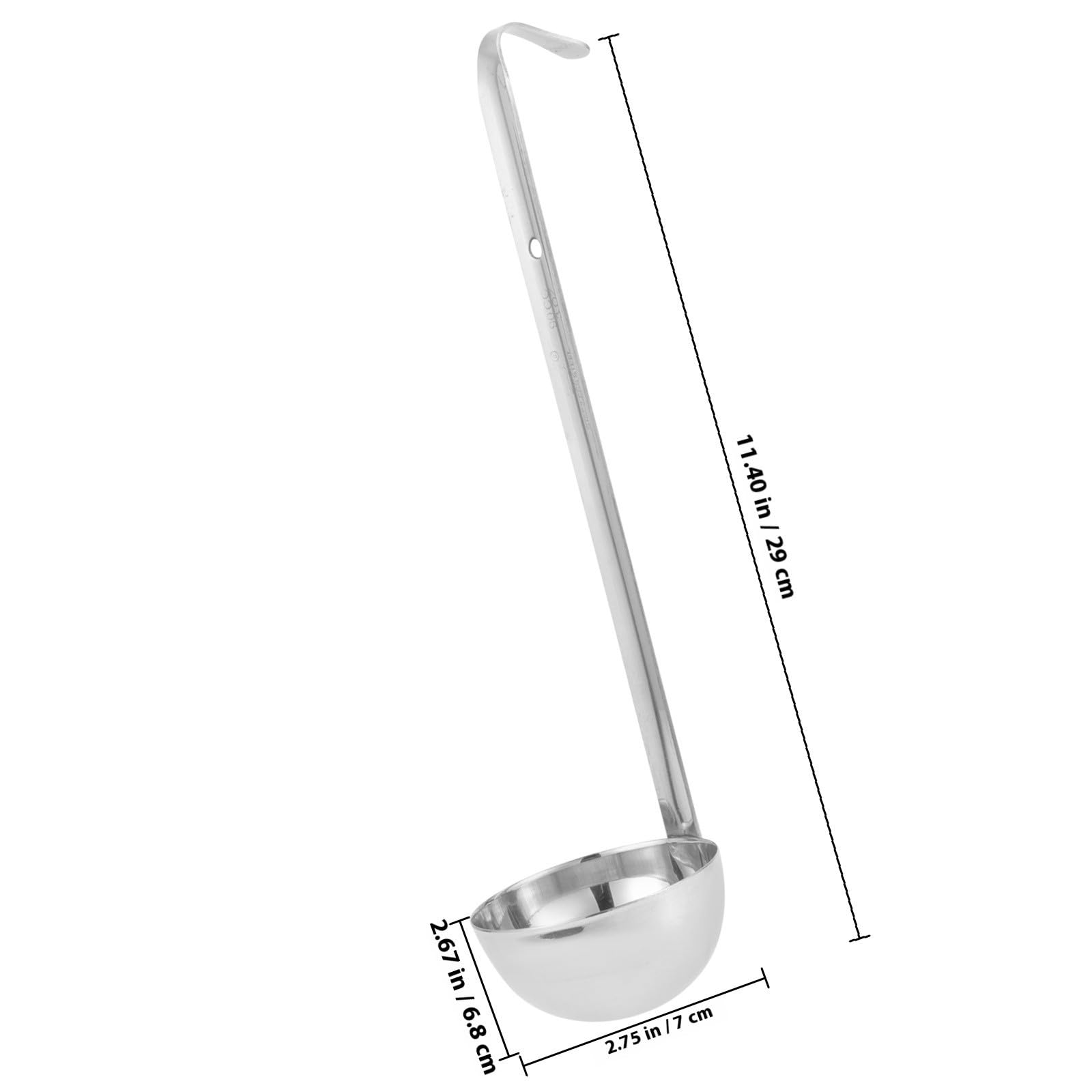 Generisch Edelstahl Schöpflöffel mit 90 Ml Fassungsvermögen Ergonomisches Design und Glatte Oberfläche als Servierkelle für Zuhause und Küche