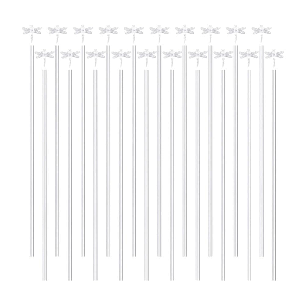 Yardwe Bastoncini Per Piante in Acrilico 20 Set Picchetti Da Giardino Per Orchidee Picchetti Di Supporto Per Piante Resistenti Alle Intemperie