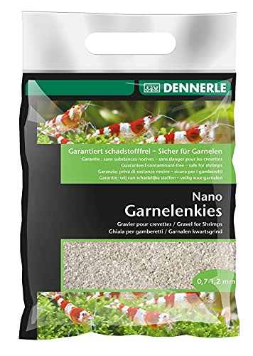 Dennerle Nano Garnelenkies | CO2 beständiger Aquarienkies | Geeignet für Garnelen und Krebse (Sunda Weiß)