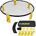 Abarich Mini Juego de Bolas de Voleibol de Playa con Red Elástica, Equipo de Deportes al Aire Libre, Equipo de Gimnasio, Red con 3 Bolas
