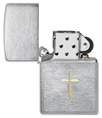 Image of Zippo Angel Aura Design Collectible, Silver, Pocket Fuel Windproof Premium Lighter (BIS Certifed)