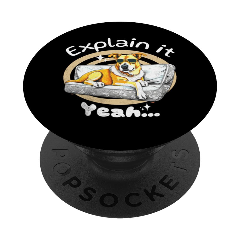 Explain It Yeah... Explains Everything for Sarcastic People PopSockets Swappable PopGrip, Black